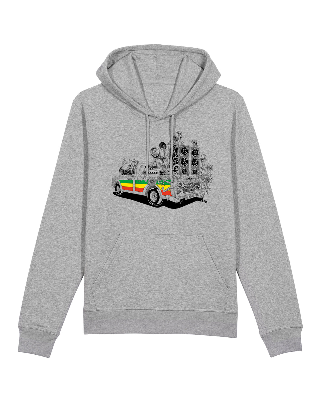 Highland Co. 2023 Light heather grey hoodie - Reggae bus